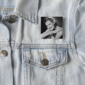 Glamoureuze vrouw vierkante button 5,1 cm (In situ)
