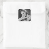 Glamoureuze vrouw vierkante sticker (Tas)