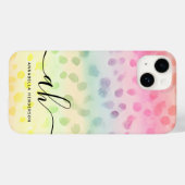 Glamoureuze Waterverf Stippen Verloop Kleur Naam Case-Mate iPhone Case (Achterkant (horizontaal))