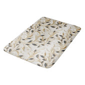 Glamoureuze wit goud en zwart naadloze patronen badmat (Gekanteld)