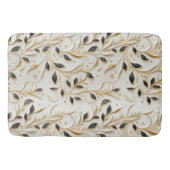 Glamoureuze wit goud en zwart naadloze patronen badmat (Voorkant)