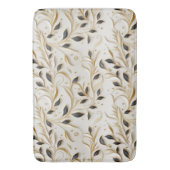 Glamoureuze wit goud en zwart naadloze patronen badmat (Voorkant Verticaal)