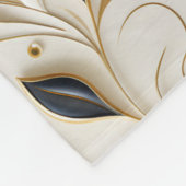 Glamoureuze wit goud en zwart naadloze patronen fleece deken (Hoek)