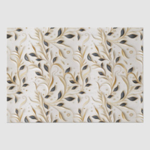 Glamoureuze wit goud en zwart naadloze patronen tissuepapier