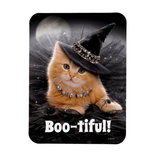 Glamoureuze Witch Kitten Magneet (Verticaal)