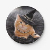 Glamoureuze Witch Kitten Papieren Bordje (Voorkant)