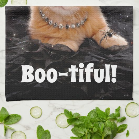 Glamoureuze Witch Kitten Theedoek (Gevouwen)