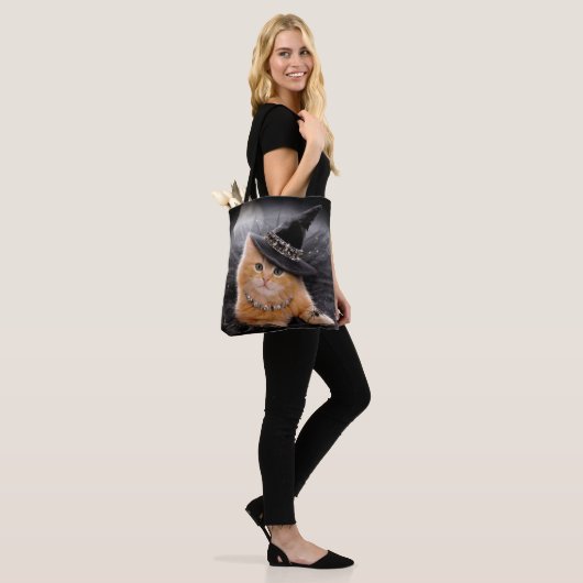 Glamoureuze Witch Kitten Tote Bag (Op model)