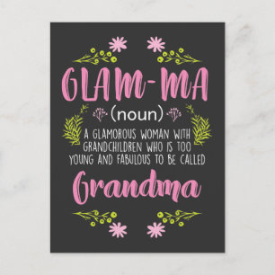 Glamoureuze Woman Young Crazy Grandma Glam ma Briefkaart