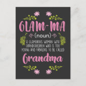 Glamoureuze Woman Young Crazy Grandma Glam ma Briefkaart (Voorkant)