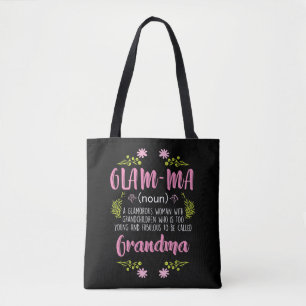 Glamoureuze Woman Young Crazy Grandma Glam ma Tote Bag
