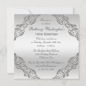 Glamoureuze Zilveren Glitter Hoge Hakken Sweet 16 Kaart (Achterkant)