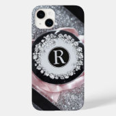 Glamoureuze Zilveren Glitter iPhone Case (Achterkant)