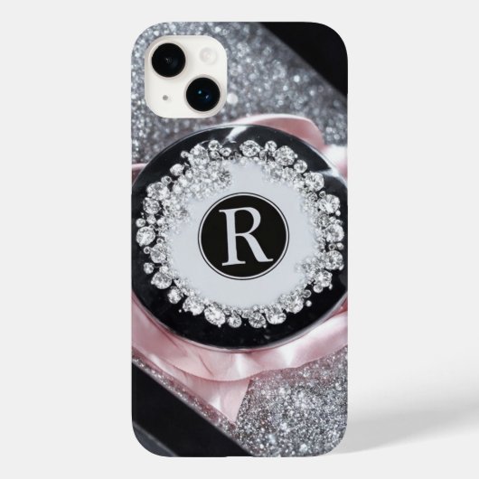 Glamoureuze Zilveren Glitter iPhone Case (Achterkant)