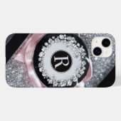 Glamoureuze Zilveren Glitter iPhone Case (Achterkant (horizontaal))