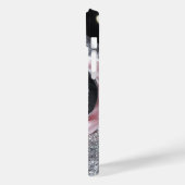 Glamoureuze Zilveren Glitter iPhone Case (Achterkant / Links)