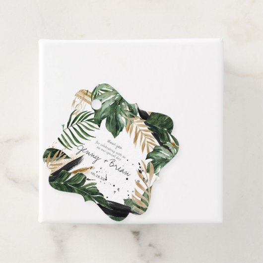 Glamoureuze zomer groen bruiloft dank u bedankjes labels (In situ)