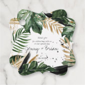 Glamoureuze zomer groen bruiloft dank u bedankjes labels (Voorkant)