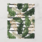 Glamoureuze zomer groen bruiloft gast details informatiekaartje (Achterkant)