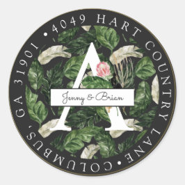 Glamoureuze zomer groene retouradres sticker