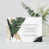 Glamoureuze zomergroen | Ontvangst van weddenschap Informatiekaartje (Staand voorkant)