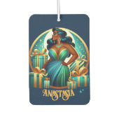 Glamoureuze zwarte vrouw feestelijk stijlvolle ker luchtverfrisser (Voorkant)