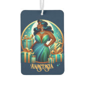 Glamoureuze zwarte vrouw feestelijk stijlvolle ker luchtverfrisser (Achterkant)