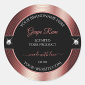 Glamoureuze zwarte wijn rode briljanten Product La Ronde Sticker (Voorkant)