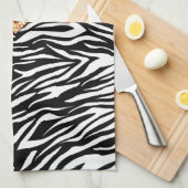 Glamoureuze Zwarte witte zebra print, rode strik & Theedoek (Quarter Fold)