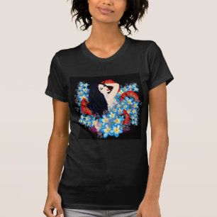 Glamourmodel in klaproosbed, kunst van LeahG T-shirt