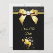 Glamourous Elegance Birthday Party Save The Date (Voorkant)