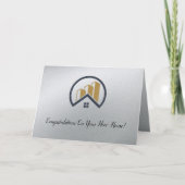 Glamour's Silver | Zwart-wit onroerend goed Bedankkaart (Voorkant)