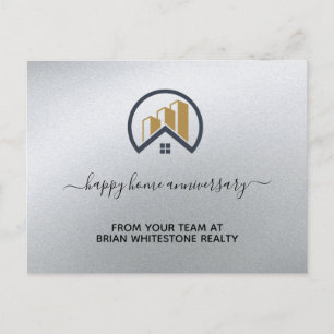 Glamour's Silver Zwart-wit onroerend goed Briefkaart