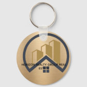 Glamour's Silver | Zwart-wit onroerend goed Sleutelhanger (Achterkant)
