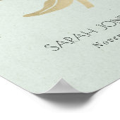 GLAMOURUEUZE BLEKE BLAUWE ZILVEREN LOTUSBLOEMEN BR POSTER (Hoek)