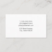 Glamouruitdrukking Visitekaartje (Achterkant)