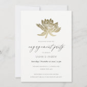 GLAMOURUS BLEEKGOUD WIT KRAFT LOTUS VERLOVINGS- KAART (Voorkant)