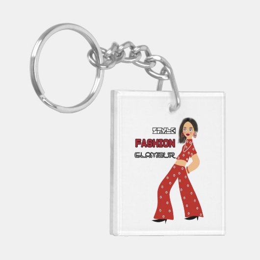 Glamourvrouw Sleutelhanger (Voorkant Links)