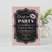 Glamp Out Party - Zwart Roos Goud Kaart (Staand voorkant)