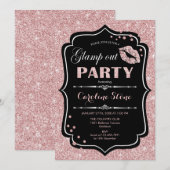 Glamp Out Party - Zwart Roos Goud Kaart (Voorkant / Achterkant)