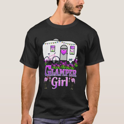 Glamper Meisje Grappig Camping Glamping Squad Glam T-shirt (Voorkant)