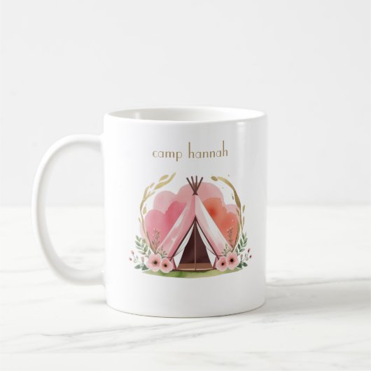 Glamping Bachelorette Kampvuur Chic Gift Koffiemok (Links)