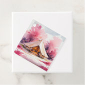 Glamping Bachelorette Weekend Waterverf Bedankjes Labels (In situ)