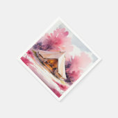 Glamping Bachelorette Weekend Waterverf Servet (Hoek)