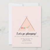 Glamping Birthday Party Invitation (Voorkant)