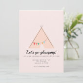 Glamping Birthday Party Invitation (Staand voorkant)