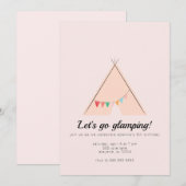 Glamping Birthday Party Invitation (Voorkant / Achterkant)