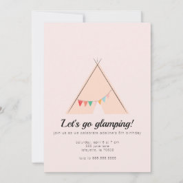 Glamping Birthday Party Invitation
