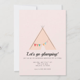 Glamping Birthday Party Invitation