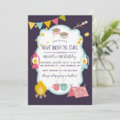 Glamping Birthday Party Invitation Kaart (Staand voorkant)